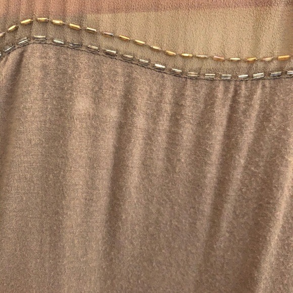 Anthropologie 1.9 tan sequin top - Picture 5 of 7
